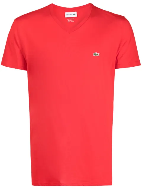 Lacoste logo-embroidered cotton T-shirt Red TH6710