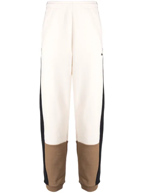 Lacoste logo-embroidered colour-block track pants White XH1300