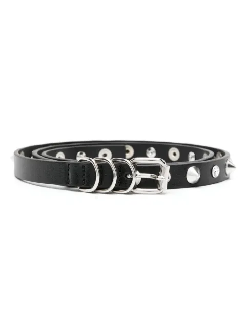 Alessandra Rich spike-embellished leather belt Black FABA3006L013