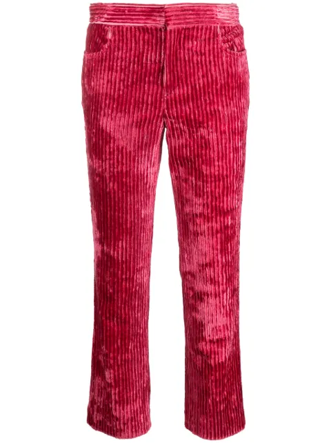 ISABEL MARANT mid-rise corduroy cropped trousers Pink PA0157FAA3G05I
