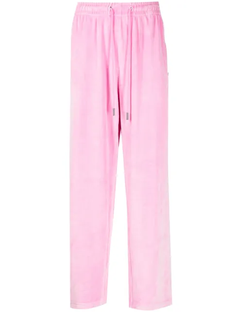 TEAM WANG design Sparkles straight-leg trousers Pink TWSK23B002