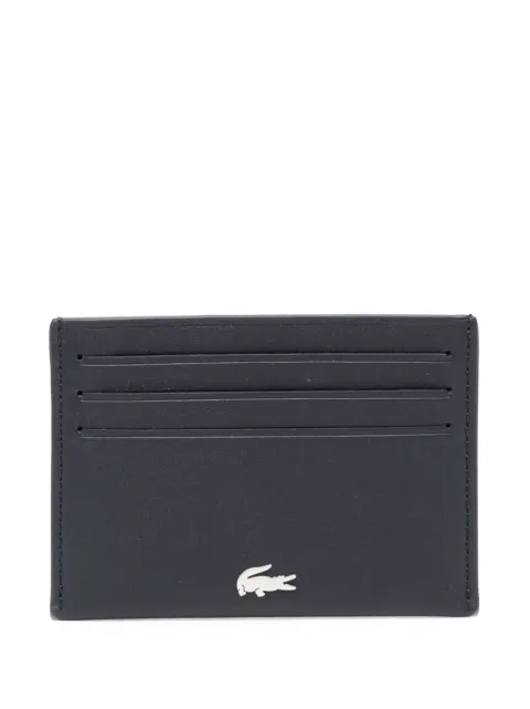 Lacoste Fitzgerald logo-plaque leather cardholder Blue NH1346FG