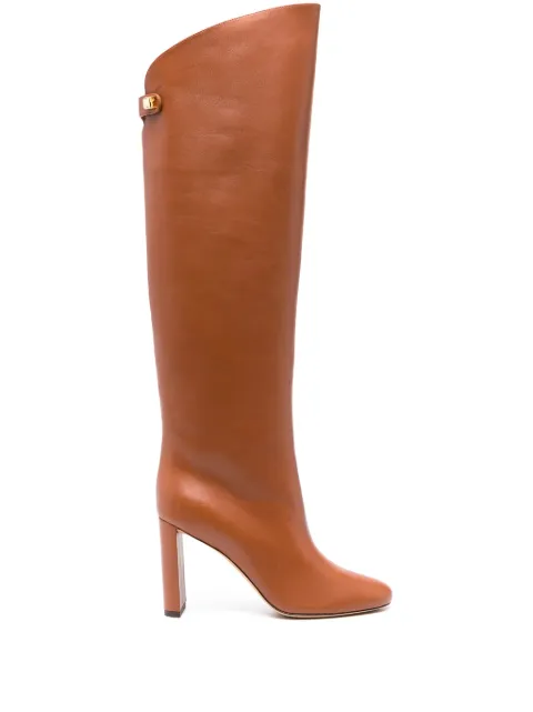 Maison Skorpios Adrianna 90mm knee-high boots Brown ADRIANANAPPA