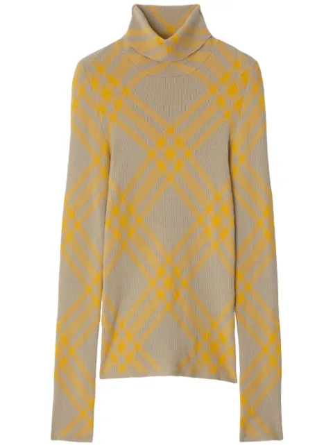 Burberry checked wool-blend jumper Neutrals 8077465