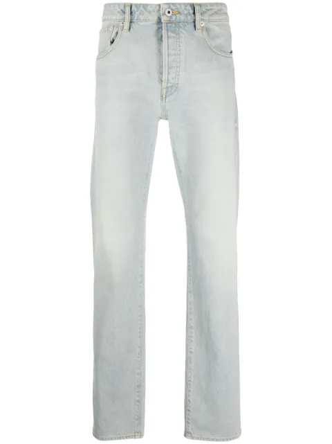 Kenzo logo-patch slim-fit jeans Blue FD65DP1016A8