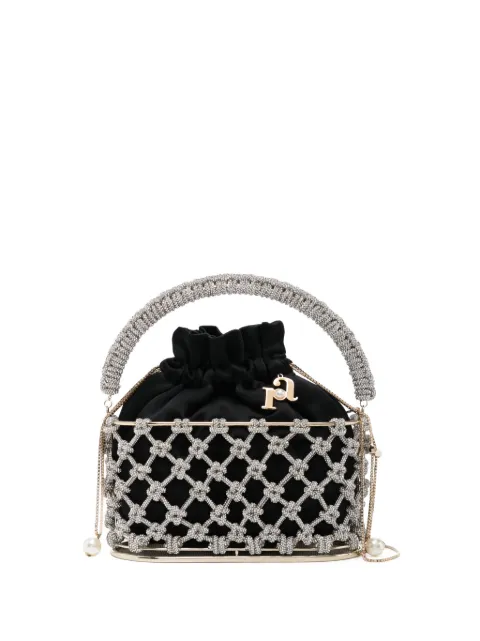 Rosantica Holli Nodi crystal-embellished bucket bag Silver B1697CRI