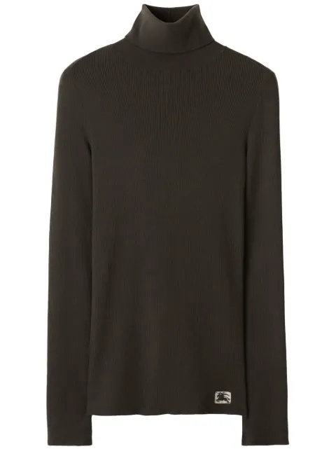 Burberry Equestrian Knight wool-blend roll-neck jumper Green 8077591