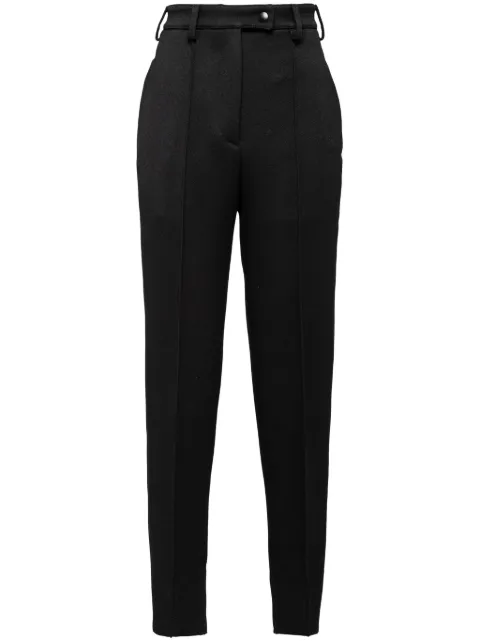 Prada high-rise natté trousers Black P235HS2321ZQB
