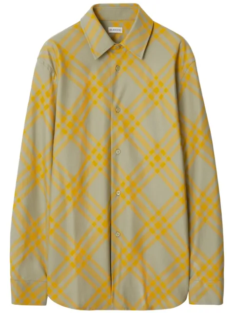 Burberry check-plaid cotton shirt Grey 8079165
