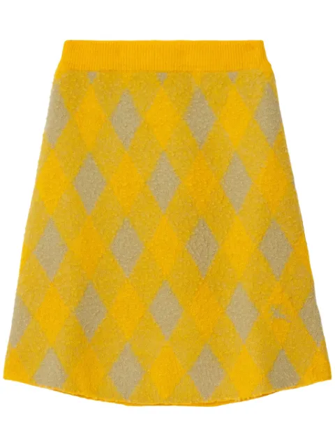 Burberry check-plaid wool skirt Grey 8077684B7835