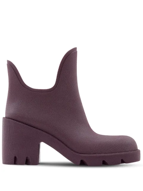 Burberry 70mm round-toe slip-on boots Purple 8075457