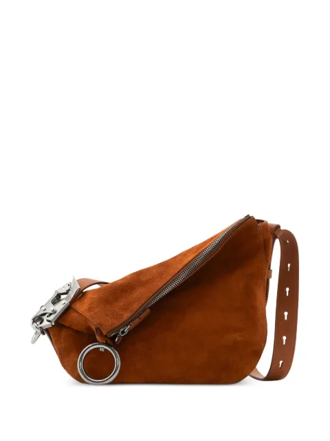 Burberry asymmetric-design suede shoulder bag Orange 8075192