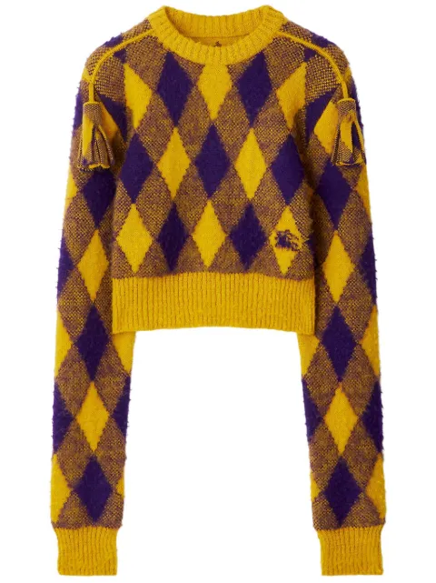 Burberry Equestrian Knight-motif wool jumper Yellow 8076945