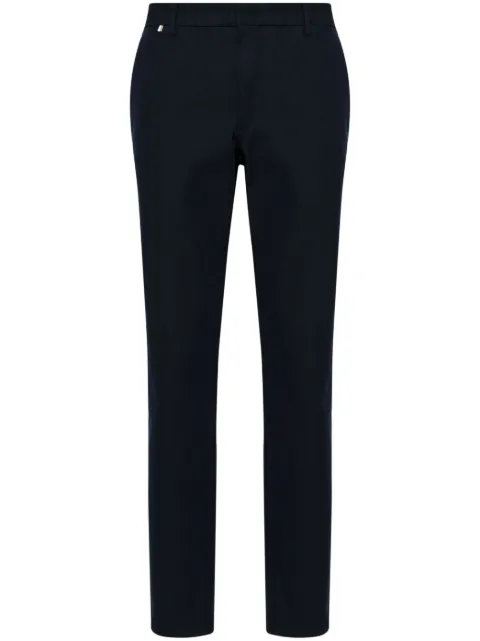 BOSS tapered-leg cotton-blend trousers Blue 50487754