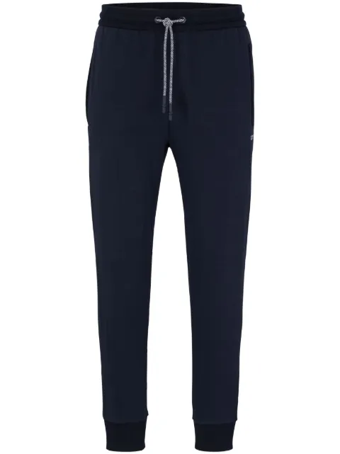 BOSS logo-embroidered cotton-blend track pants Blue 50493798