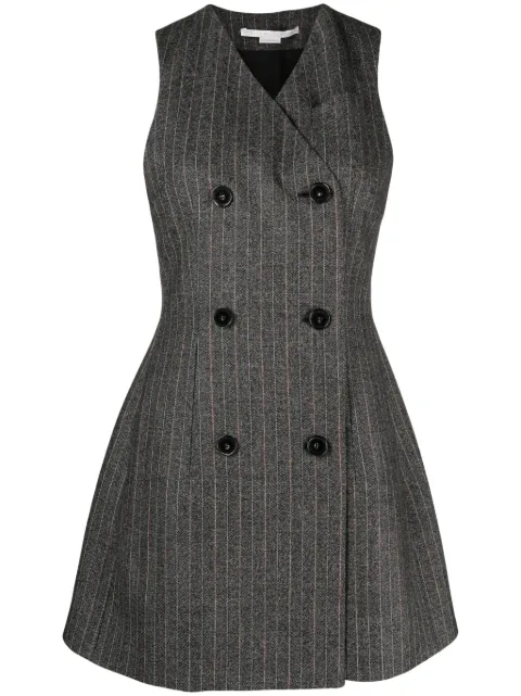 Stella McCartney double-breasted pinstripe minidress Grey 6A02603CR751