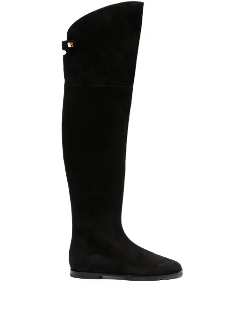 Maison Skorpios Stefania knee-high suede boots Black STEFANIA