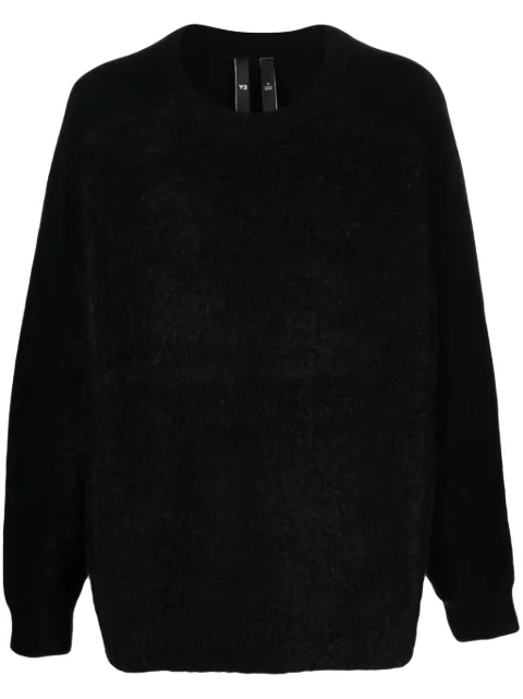 Y-3 brushed-effect wool-blend jumper Black IL4623
