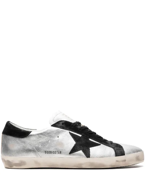 Golden Goose Super-Star trainers in silver leather Silver GMF00101F000312