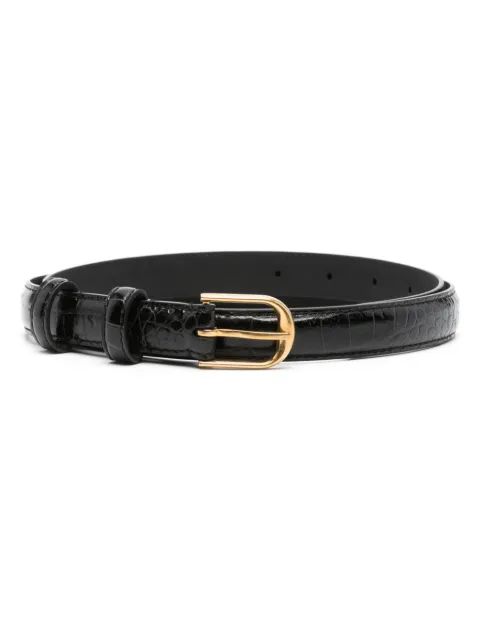 Nili Lotan crocodile-embossed leather belt Black B0002L39