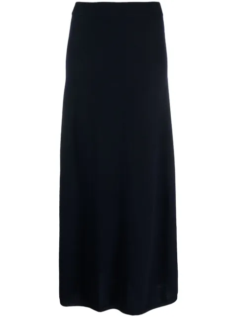 Lisa Yang ribbed-trim cashmere skirt Blue 2022005