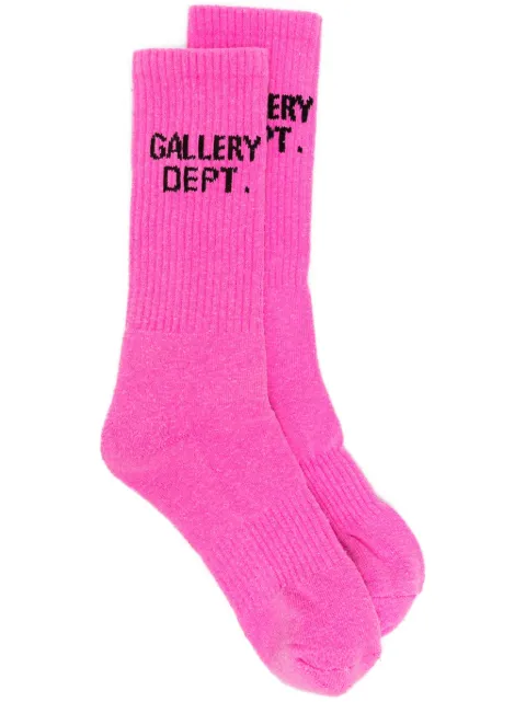 GALLERY DEPT. intarsia-knit logo socks Pink CS9556