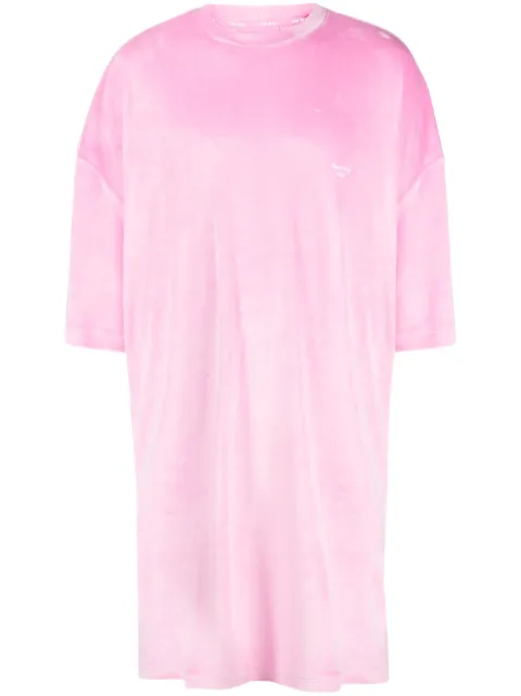 TEAM WANG design Sparkles velvet shirtdress Pink TWSK23A001