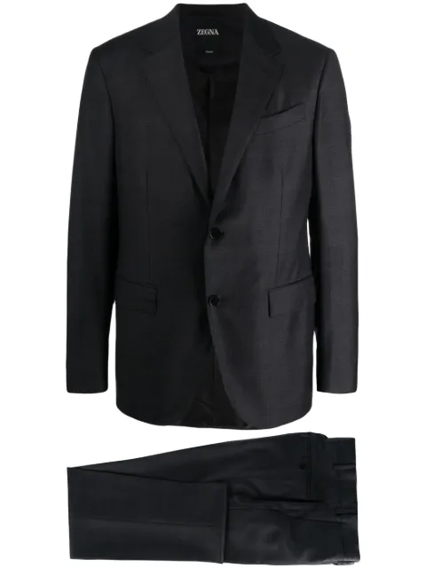 Zegna plaid-check single-breasted suit Blue 622528A622FT2Y