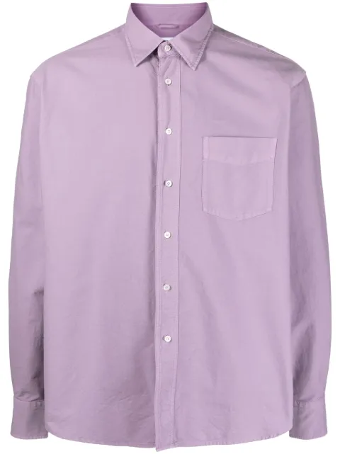 ASPESI long-sleeve cotton shirt Purple CE57L551