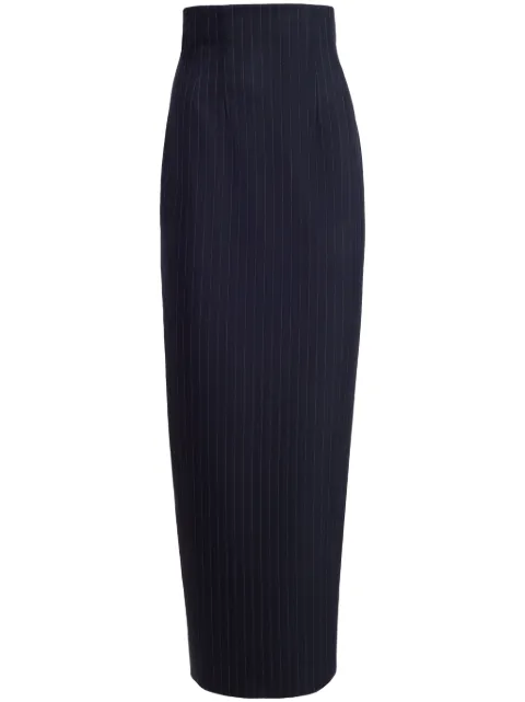 KHAITE The Loxley pinstriped pencil skirt Blue 4108562308