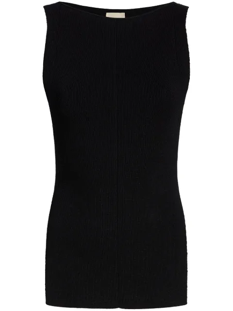 KHAITE The Evelyn ribbed tank top Black 9341400200