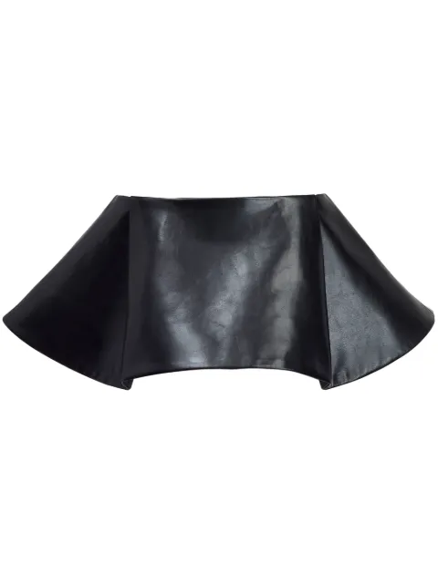KHAITE The Ralfa leather miniskirt Black 4112830200