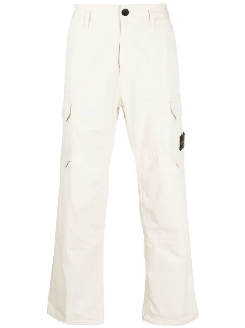 Stone Island Compass-patch cargo trousers Neutrals 791532110