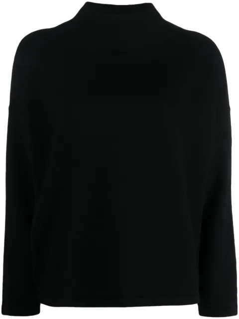 Gentry Portofino mock-neck fine-knit jumper Black D621FW