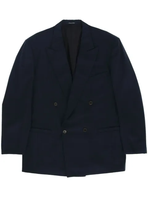 Saint Laurent Pre-Owned 1990s double-breasted blazer Blue SAI350KU