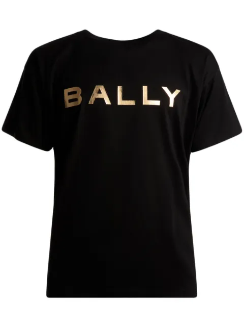 Bally metallic-logo cotton T-shirt Black MJE04TCO018