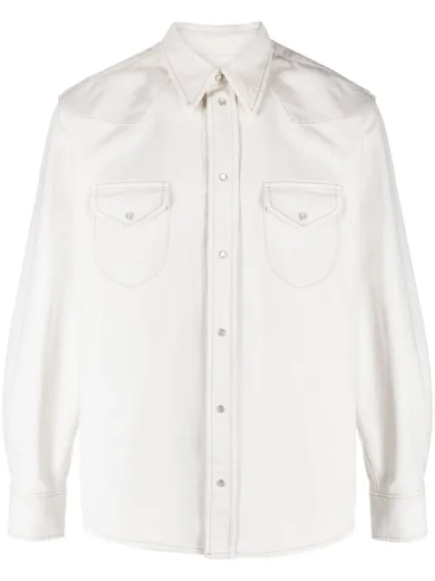 Bally flap-pockets cotton shirt White MSH013CO244