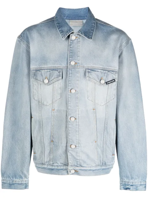 VTMNTS logo-embroidered denim jacket Blue VL18JA770L