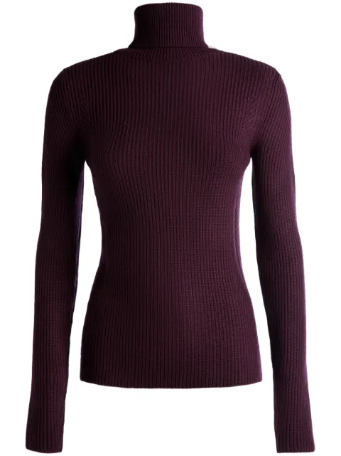 Bally roll-neck ribbed-knit jumper Red WKN05QWO046