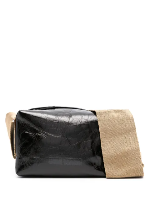 Uma Wang structured cross-body leather bag Black UB0032