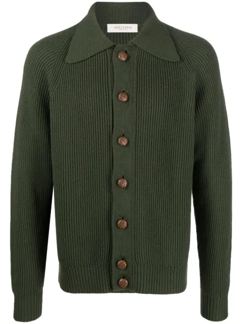 Giuliva Heritage The Nino button-up cardigan Green THENINOCARDIGAN