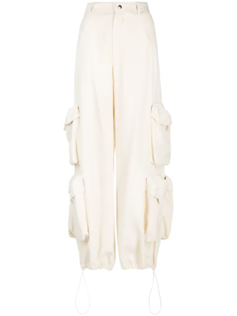 AMIRI wide-leg cargo-pockets trousers Neutrals PF23WPF028