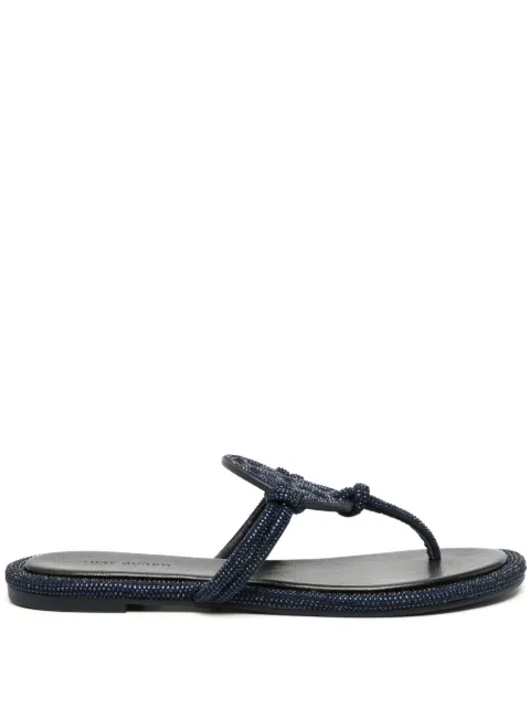 Tory Burch Miller Pavé crystal-embellished sandals Blue 152177