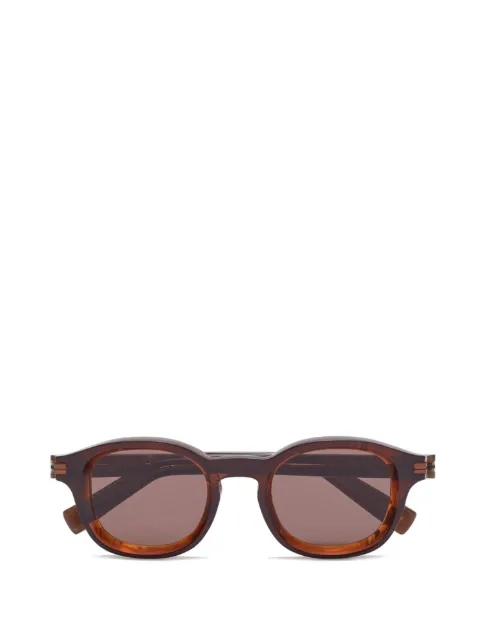 Zegna marbled-pattern round-frame sunglasses Brown EZ02294750E