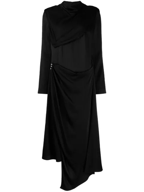 Givenchy crystal-embellished satin midi dress Black BW21S0150C