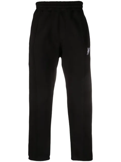 Neil Barrett logo-embroidered elastic-waist track pants Black NBV7JP074AV504