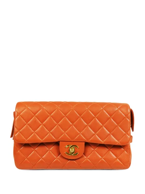 CHANEL Pre-Owned 1997 Classic Flap backpack Orange 4133032