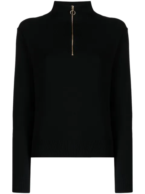 agnès b. panelled zipped cotton sweatshirt Black 0763J155