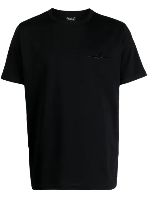 agnès b. logo-print cotton T-shirt Black EBK7SEH1