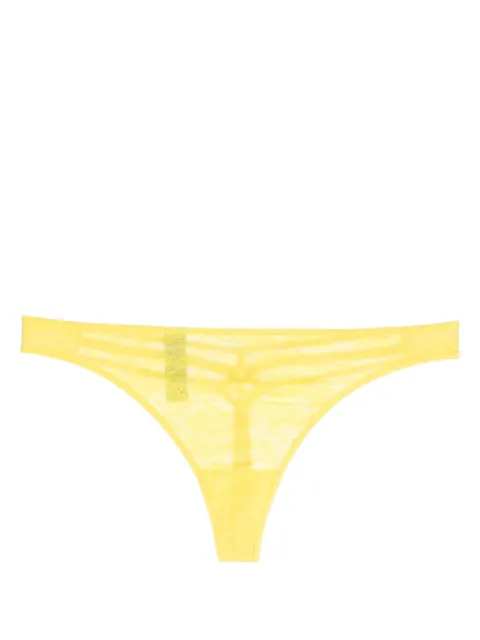Marlies Dekkers Space Odyssey sheer-lace thong Yellow 36673